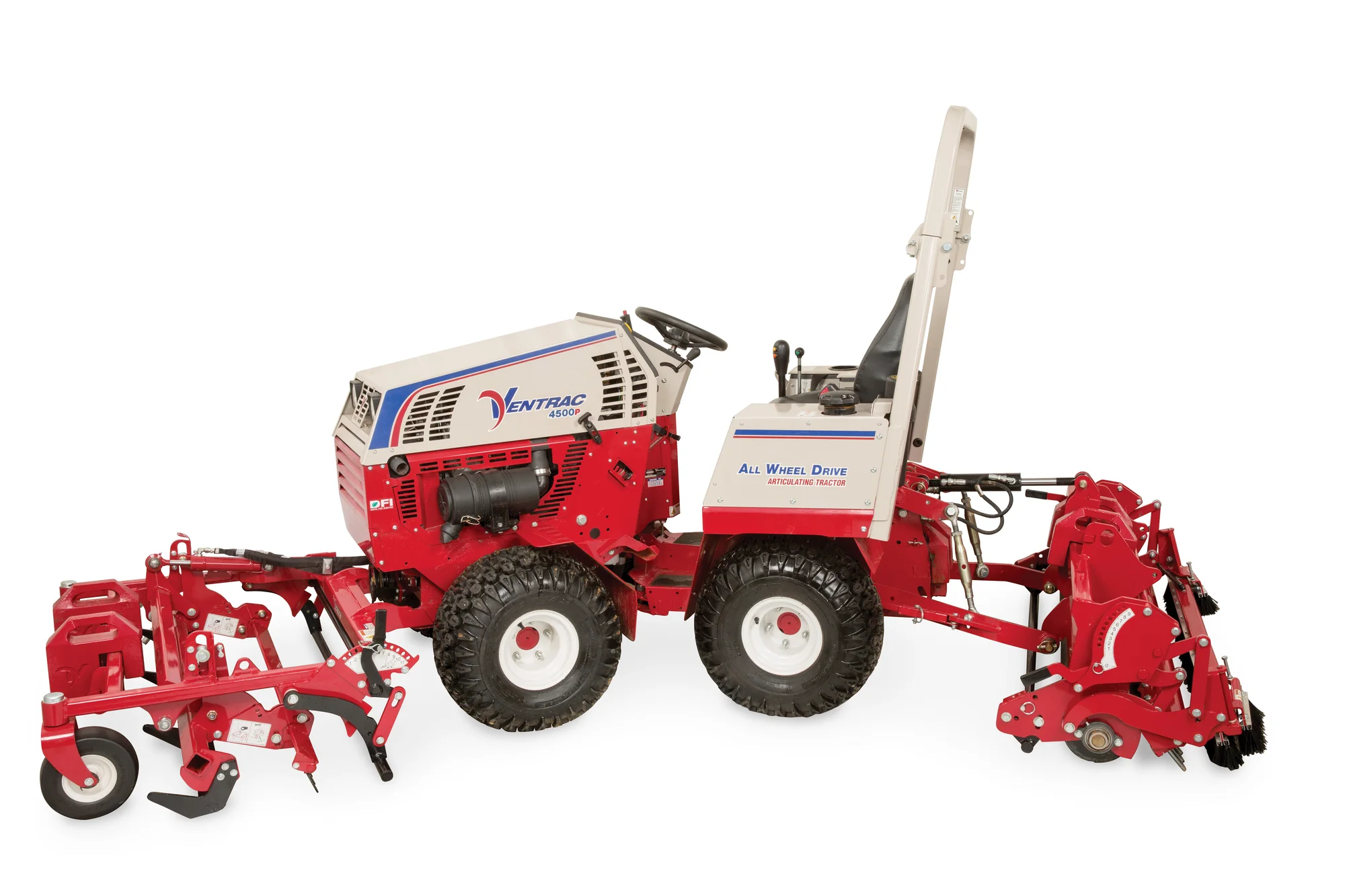 Ventrac P Series Compact Utility Tractors 4500P Side View Attachments product image