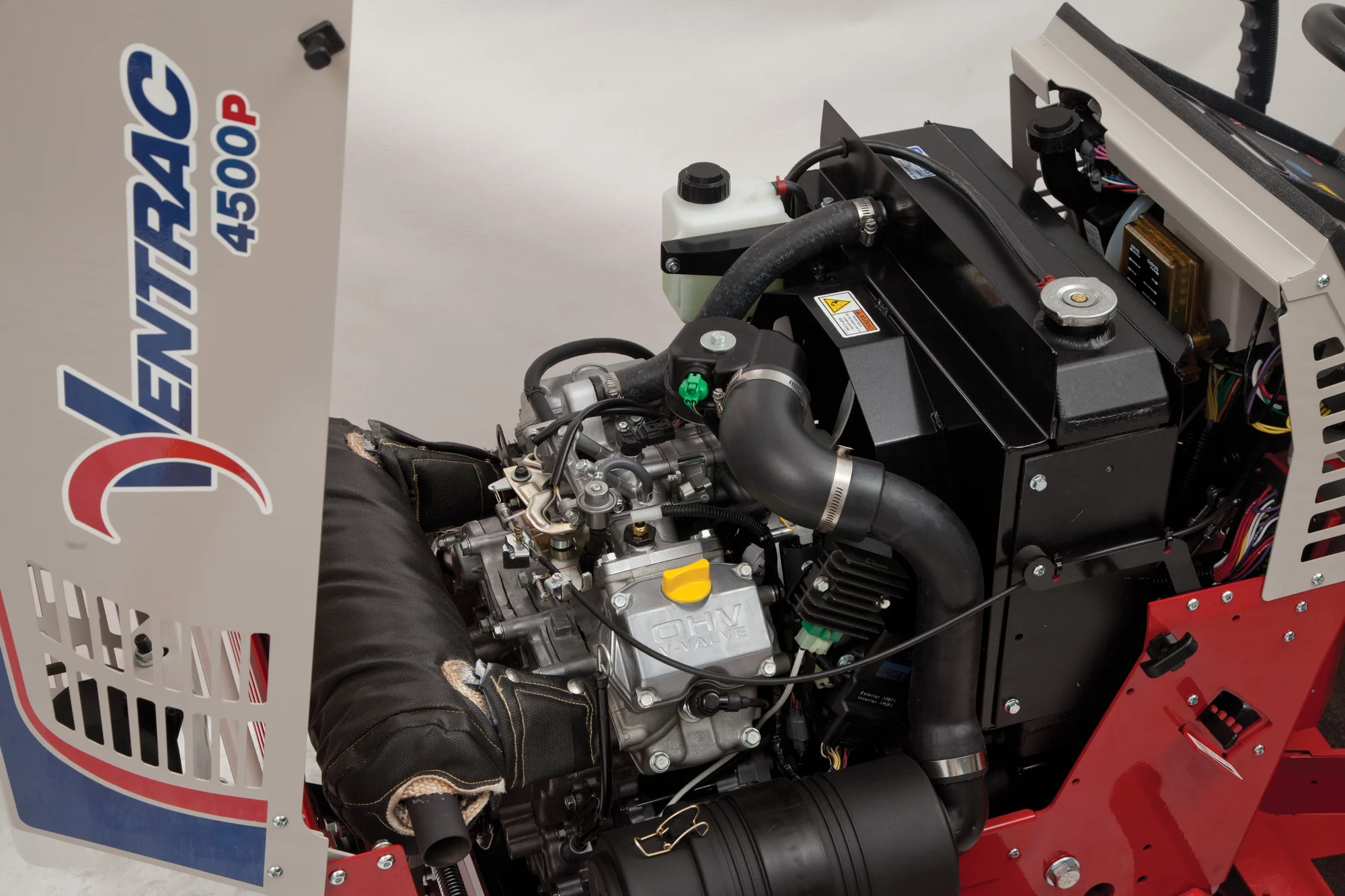 Ventrac P Series Compact Utility Tractors 4500P Side View Closeup Engine product image