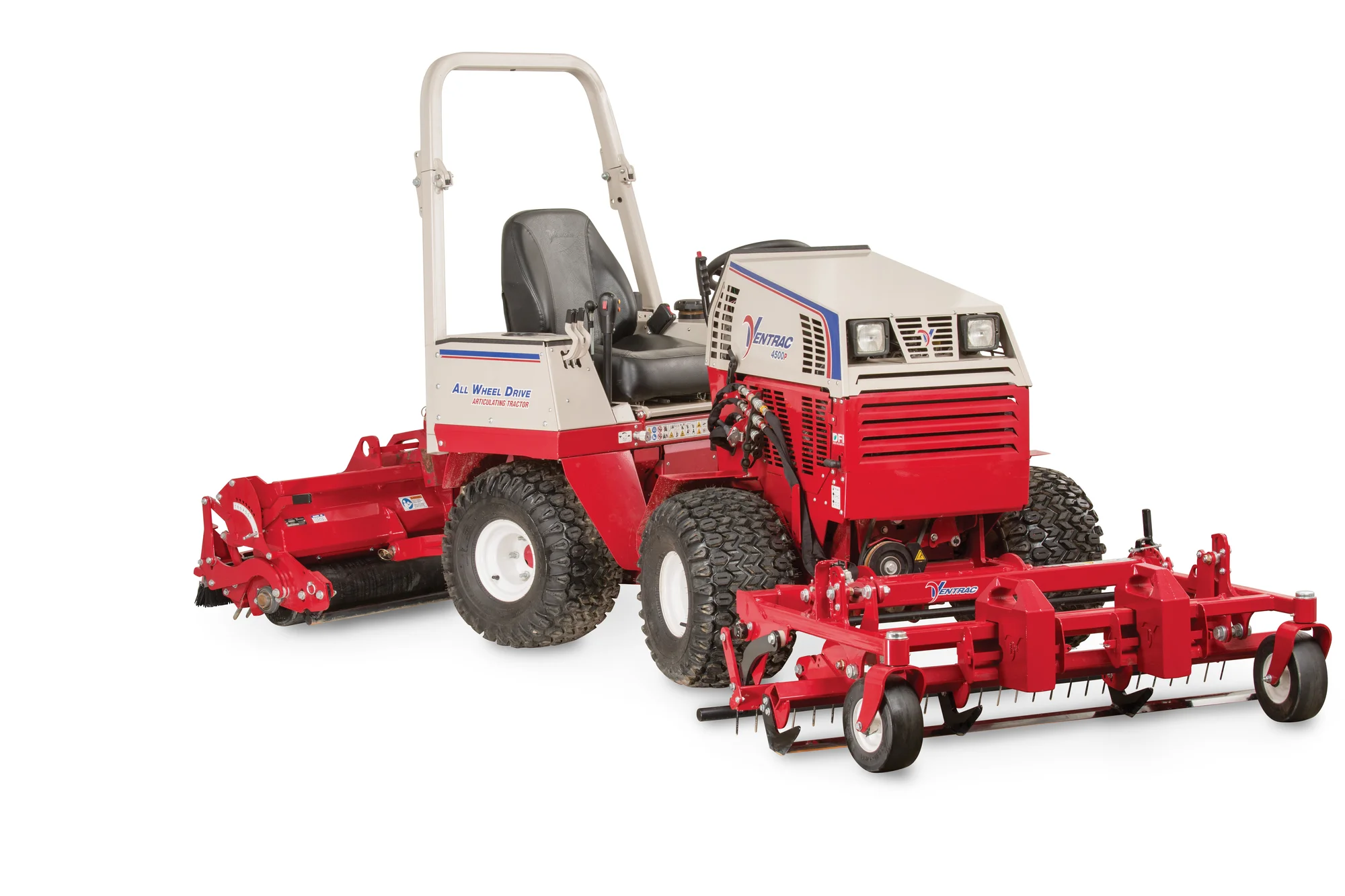 Ventrac P Series Compact Utility Tractors 4520P Front View Left Attachments product image
