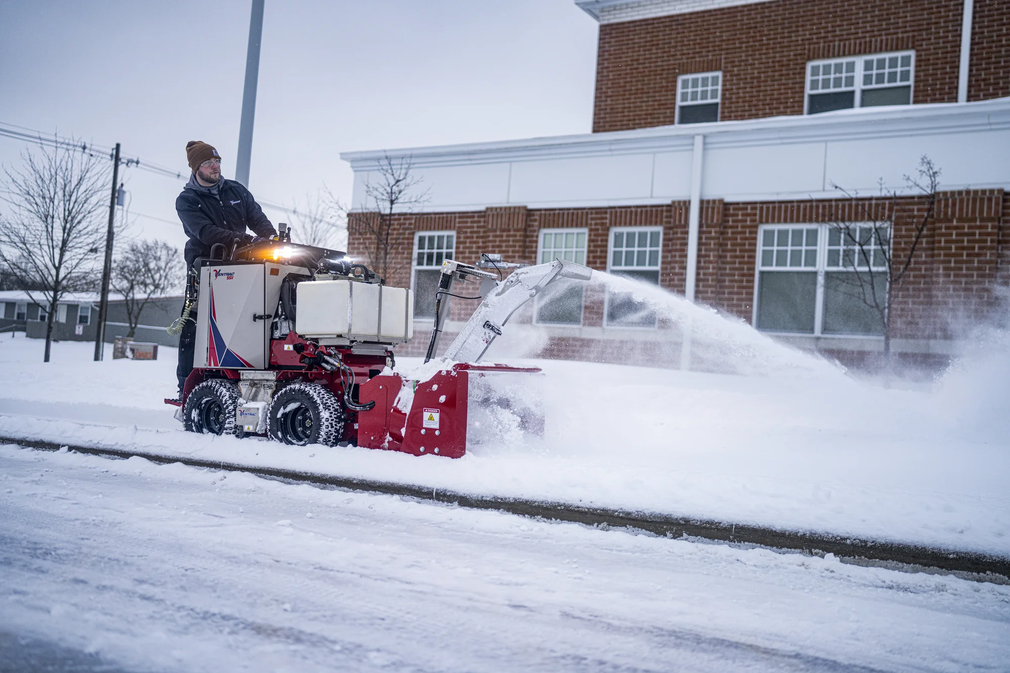 Ventrac Ssv Sidewalk Series Snow Vehicle 2120M Front View Left Snow Blower product image