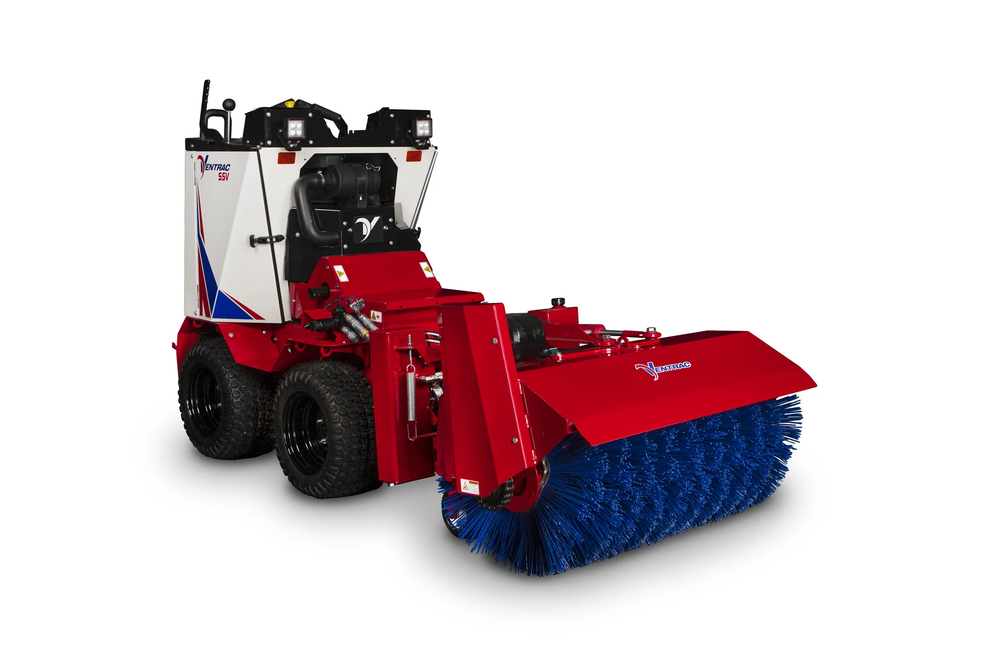 Ventrac Ssv Sidewalk Series Snow Vehicle 2120M Front View Left Sweeper Attachment product image