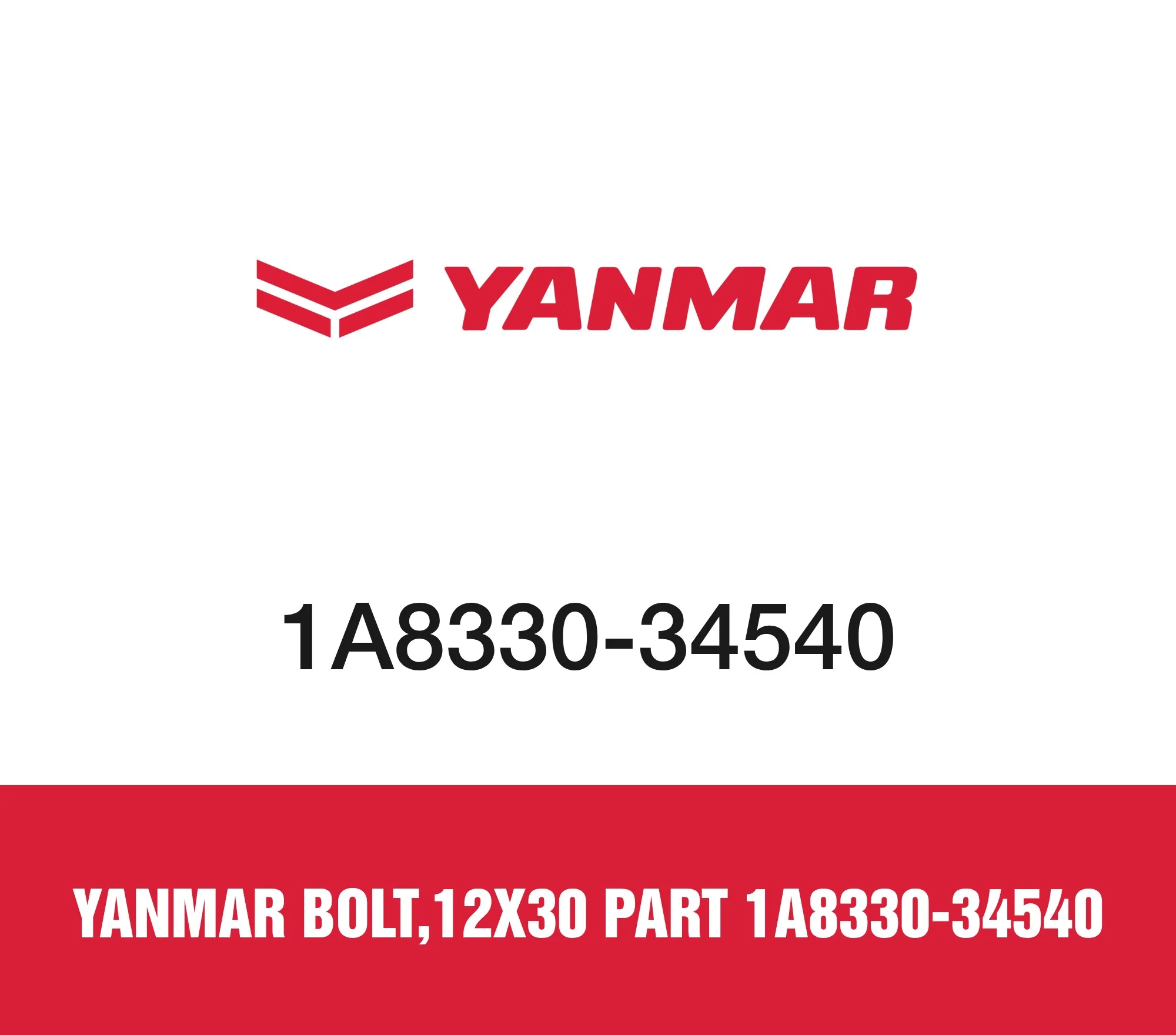 Yanmar Bolt,12X30 Part 1A8330-34540