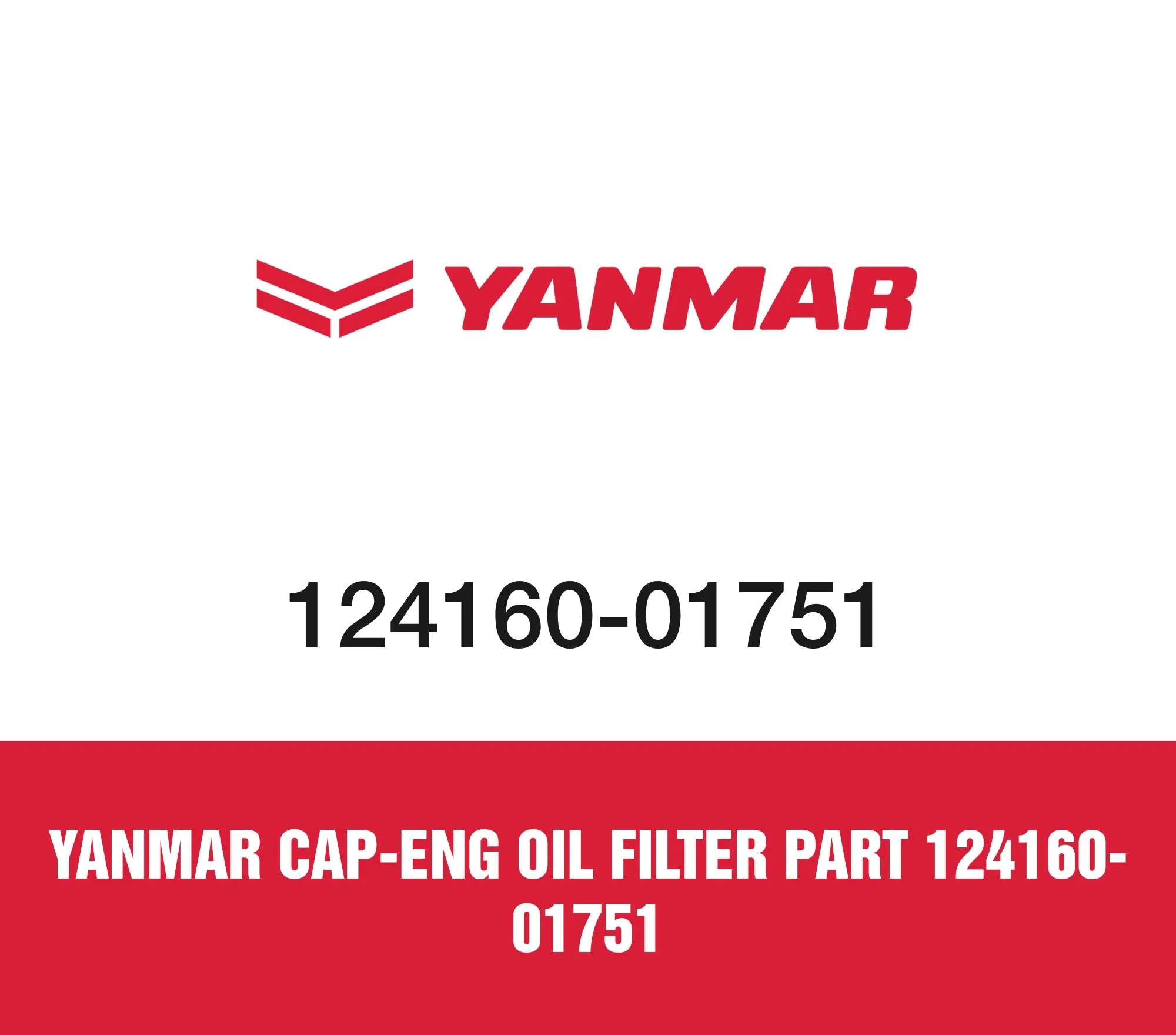 Yanmar Cap-Eng Oil Filter Part 124160-01751