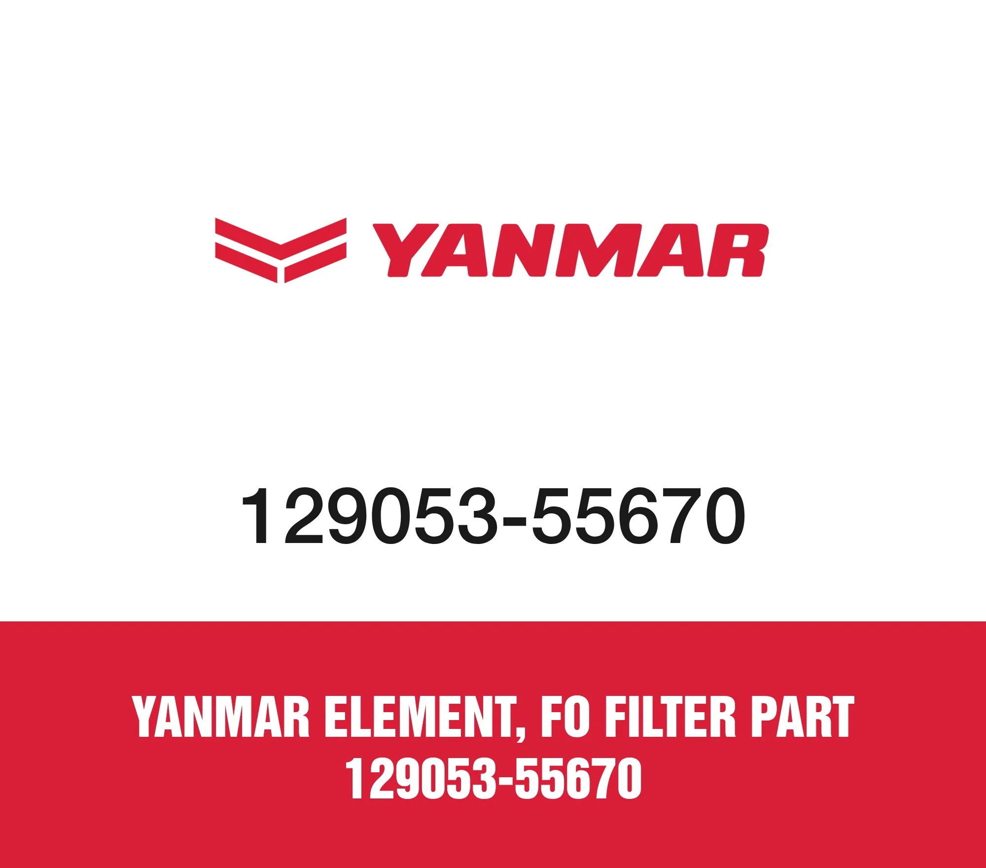 Yanmar ELEMENT, FO FILTER Part 129053-55670