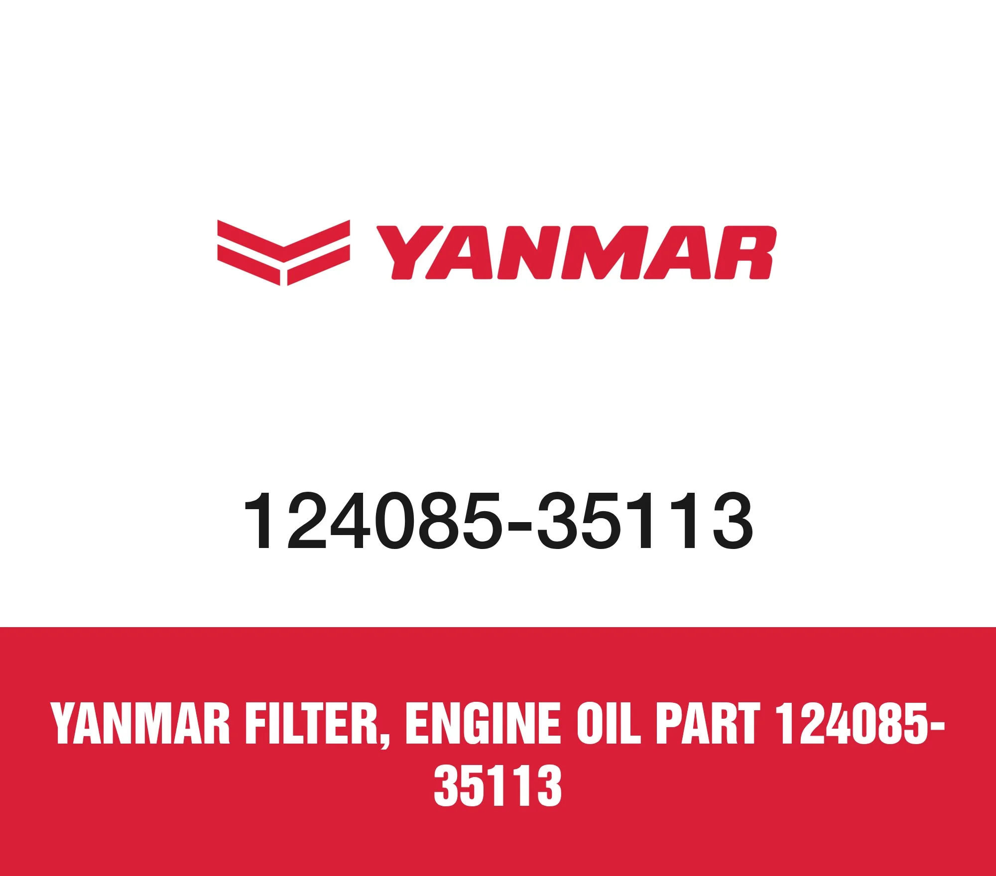Yanmar Filter, Engine Oil Part 124085-35113