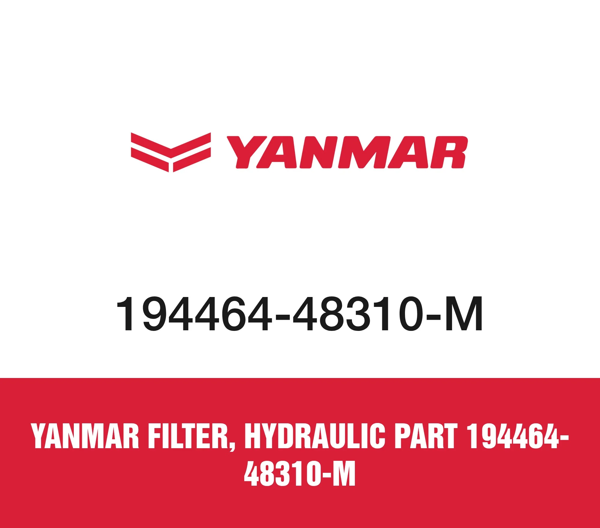 Yanmar Filter, Hydraulic Part 194464-48310-M