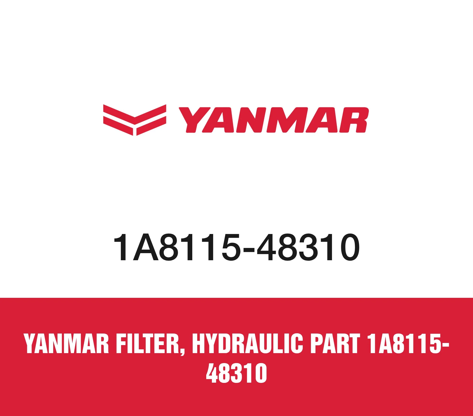 Yanmar FILTER, HYDRAULIC Part 1A8115-48310