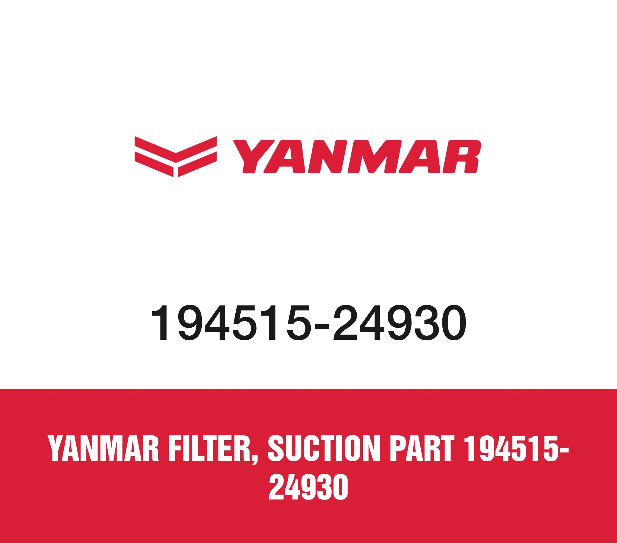 Yanmar Filter, Suction Part 194515-24930