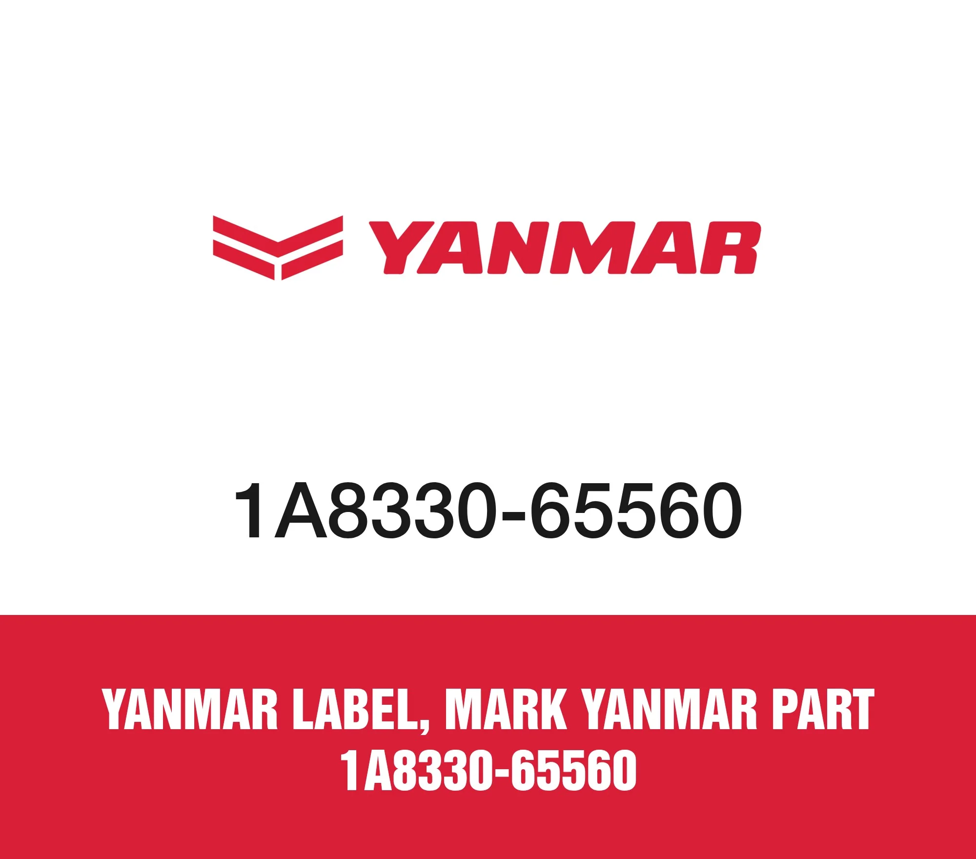 Yanmar Label, Mark Yanmar Part 1A8330-65560