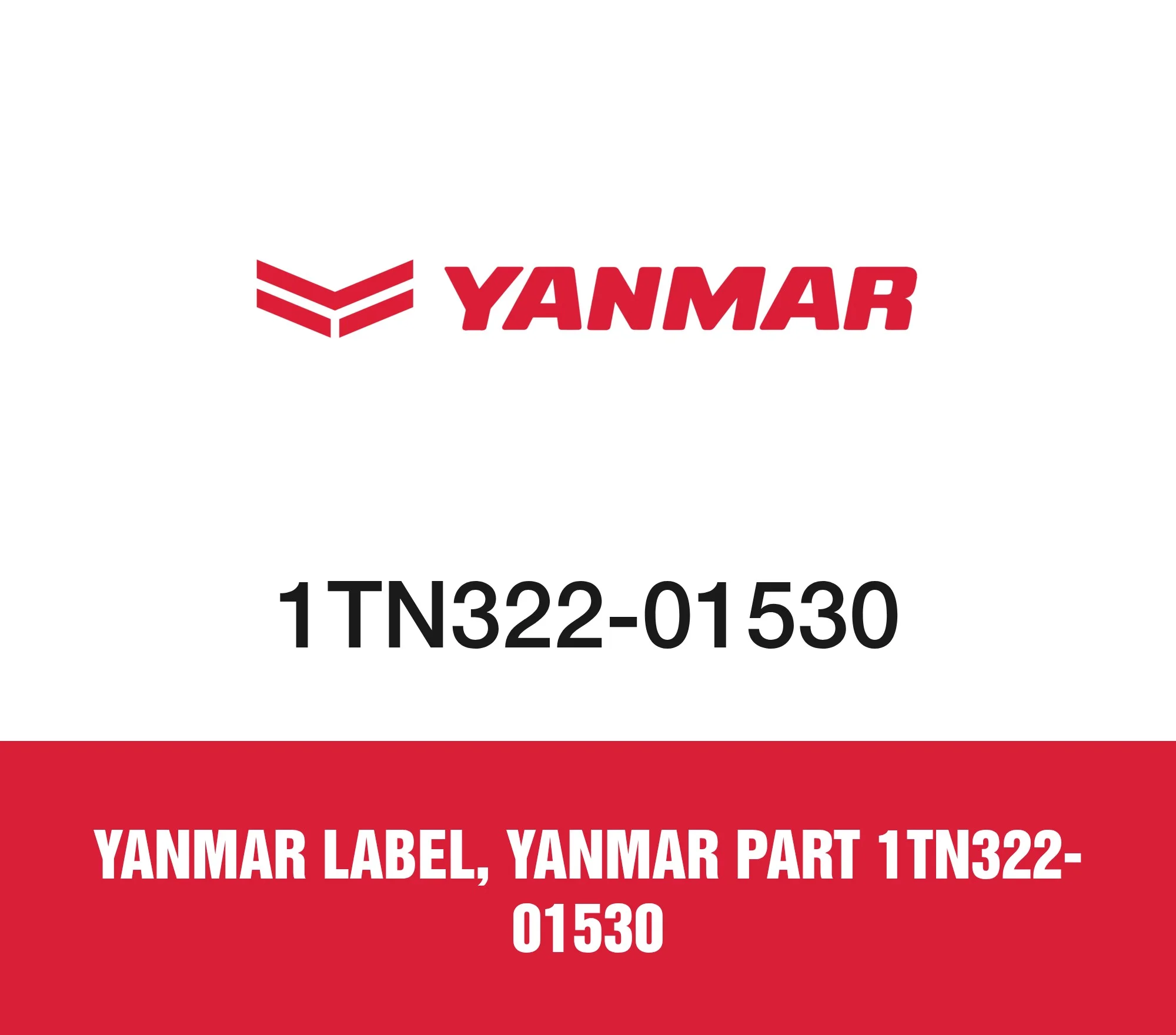 Yanmar LABEL, YANMAR Part 1TN322-01530
