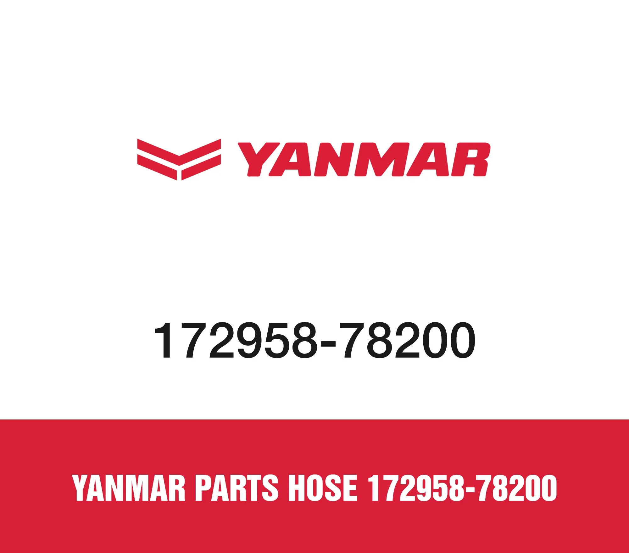 Yanmar Parts Hose 172958-78200