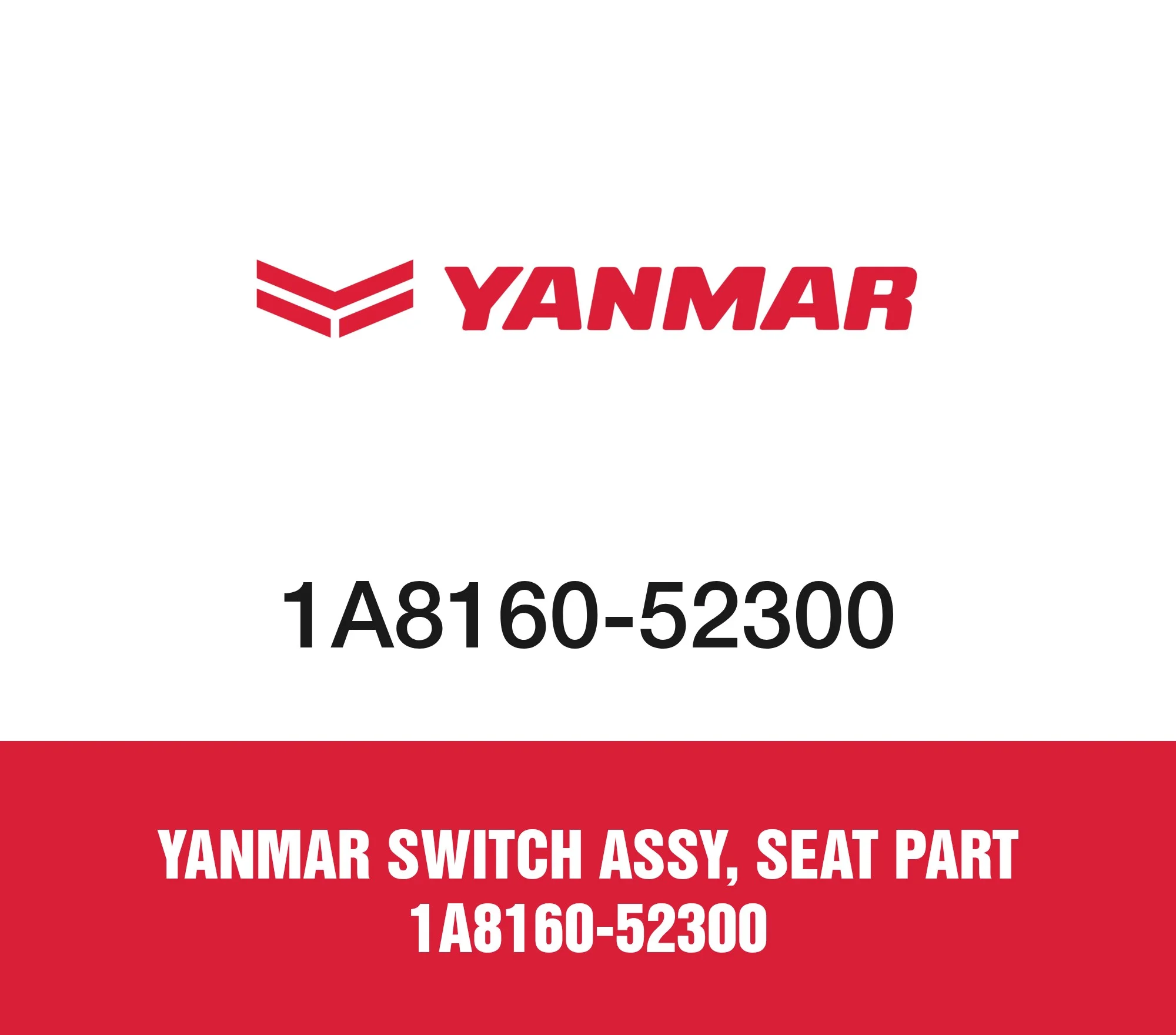 Yanmar SWITCH ASSY, SEAT Part 1A8160-52300