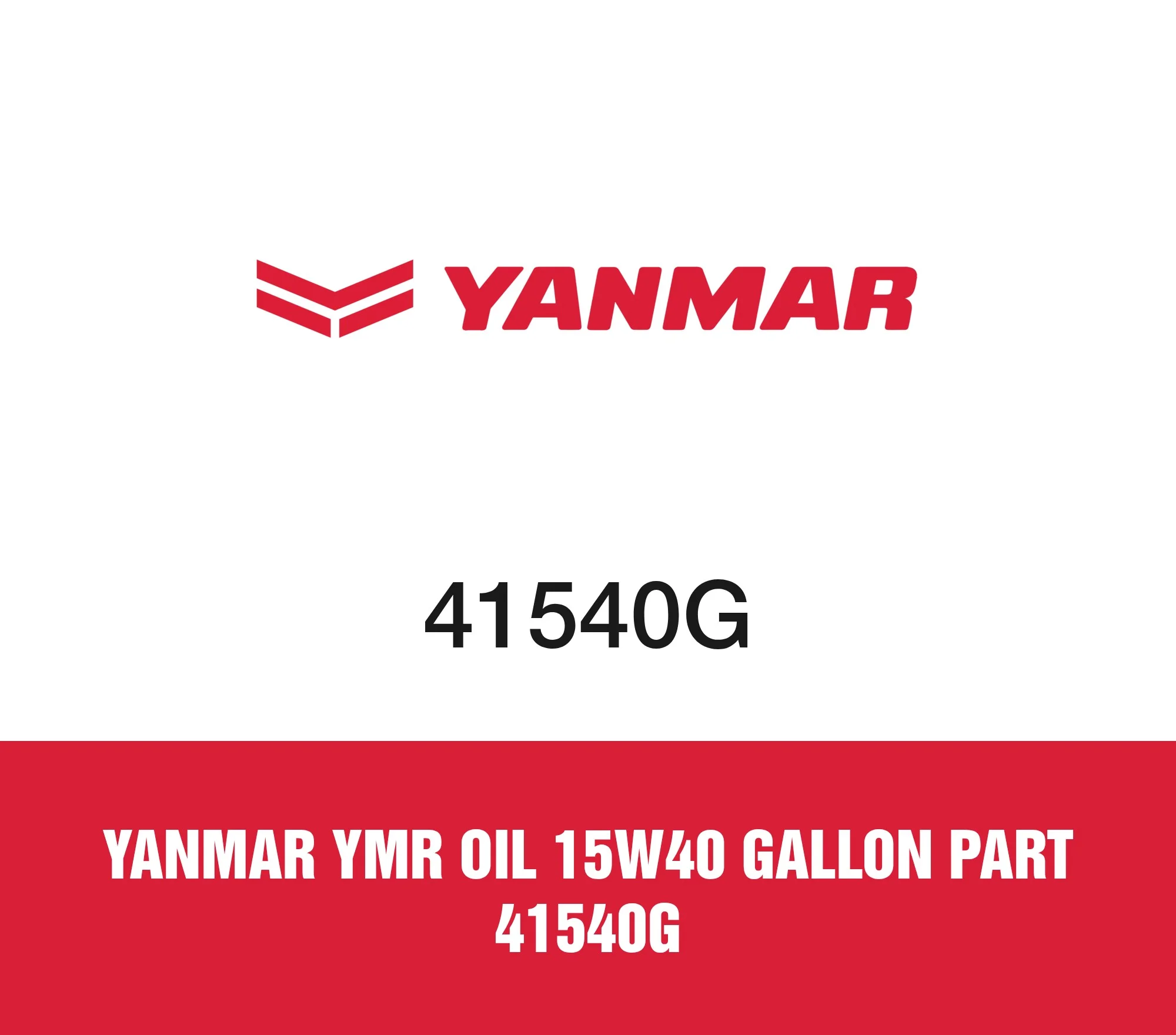 Yanmar Ymr Oil 15W40 Gallon Part 41540G