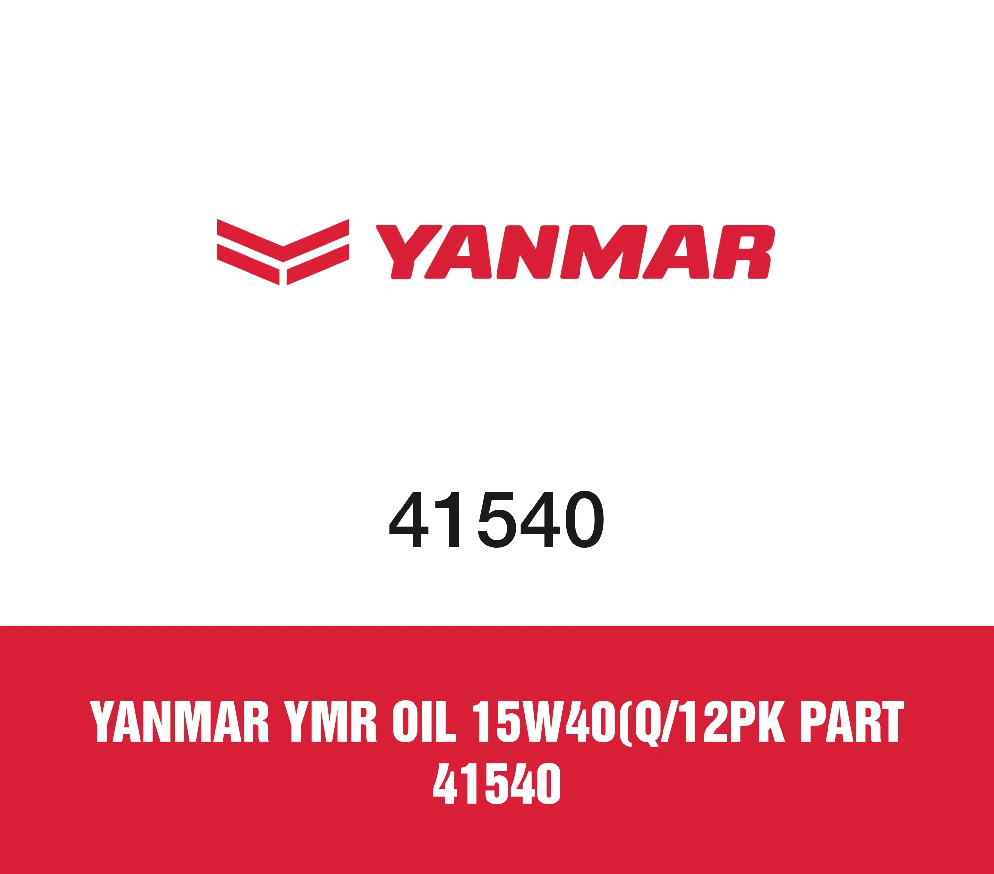 Yanmar Ymr Oil 15W40(Q/12Pk Part 41540