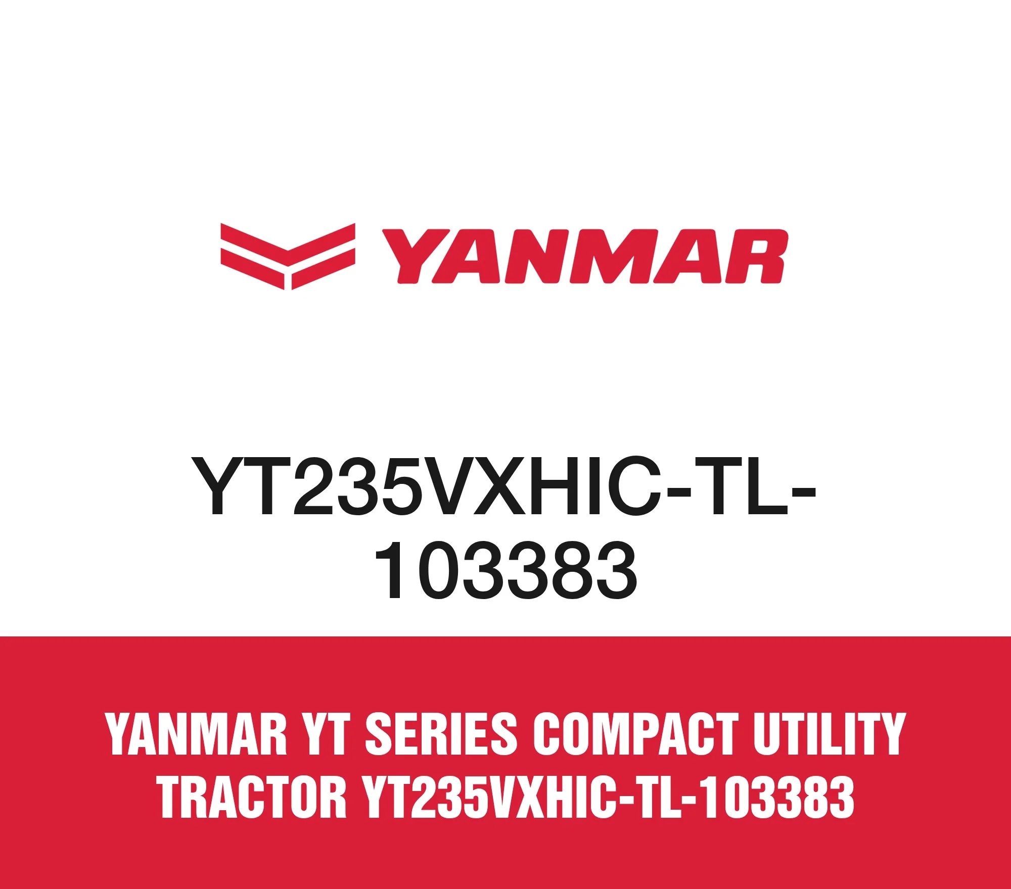 Yanmar YT Series Compact Utility Tractor YT235VXHIC-TL-103383