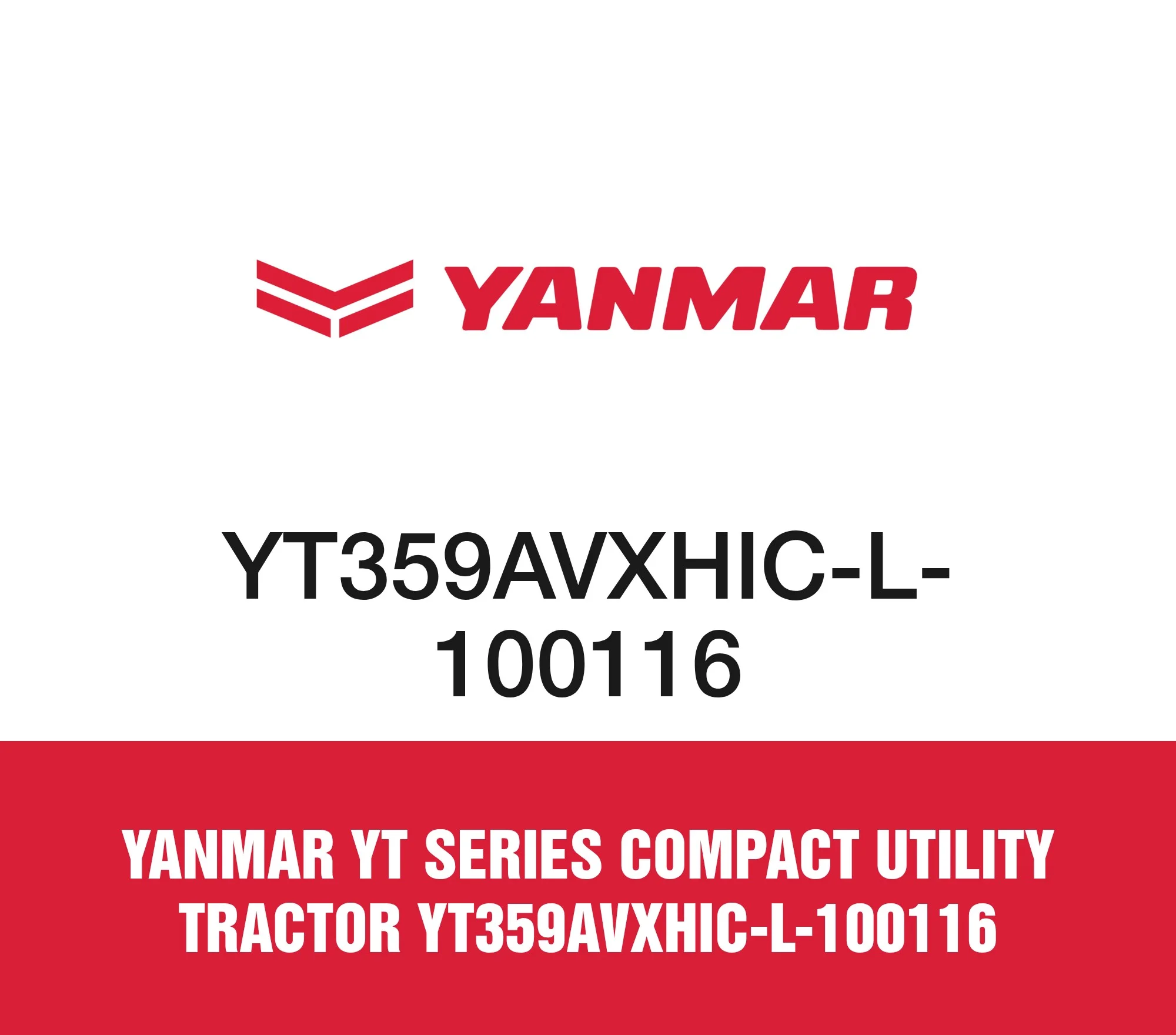 Yanmar YT Series Compact Utility Tractor YT359AVXHIC-L-100116