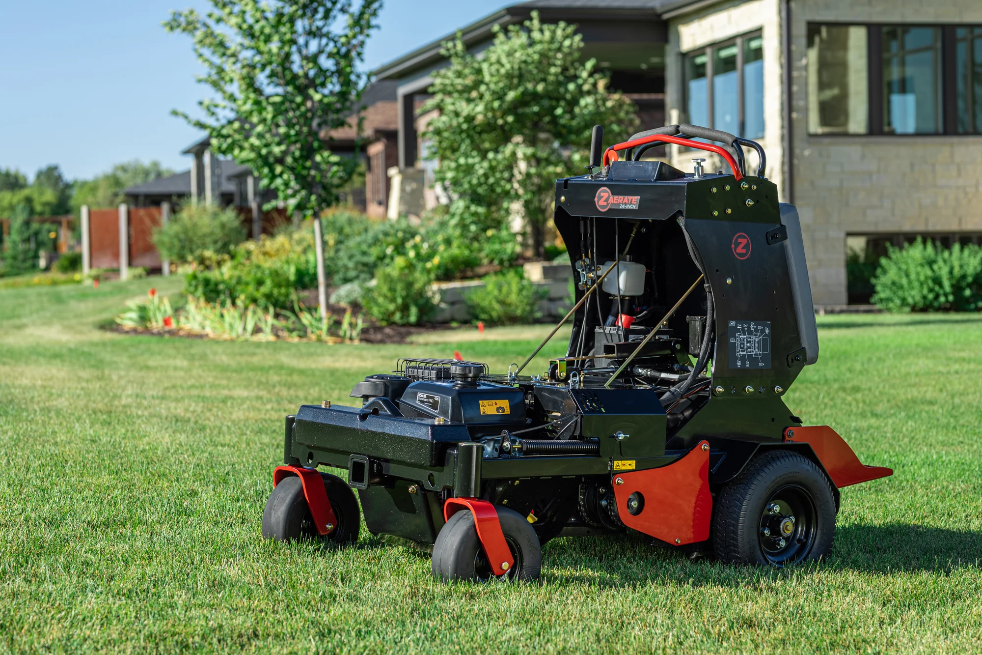 Z-Turf Z-Aerate 24 Stand-on Aerator ZA3624 Z Turf Z Aerate 24 Stand On Aerator Za3624 Residential Property Wide Angle product image