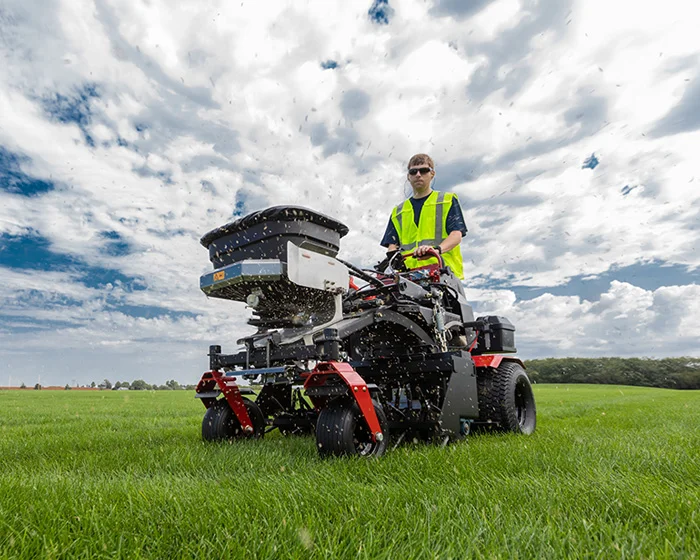 Z-Turf Z-Aerate 40 Stand-on Aerator ZA4640 Z Turf Z Aerate 40 Stand On Aerator Za4640 Man Spraying Property product image
