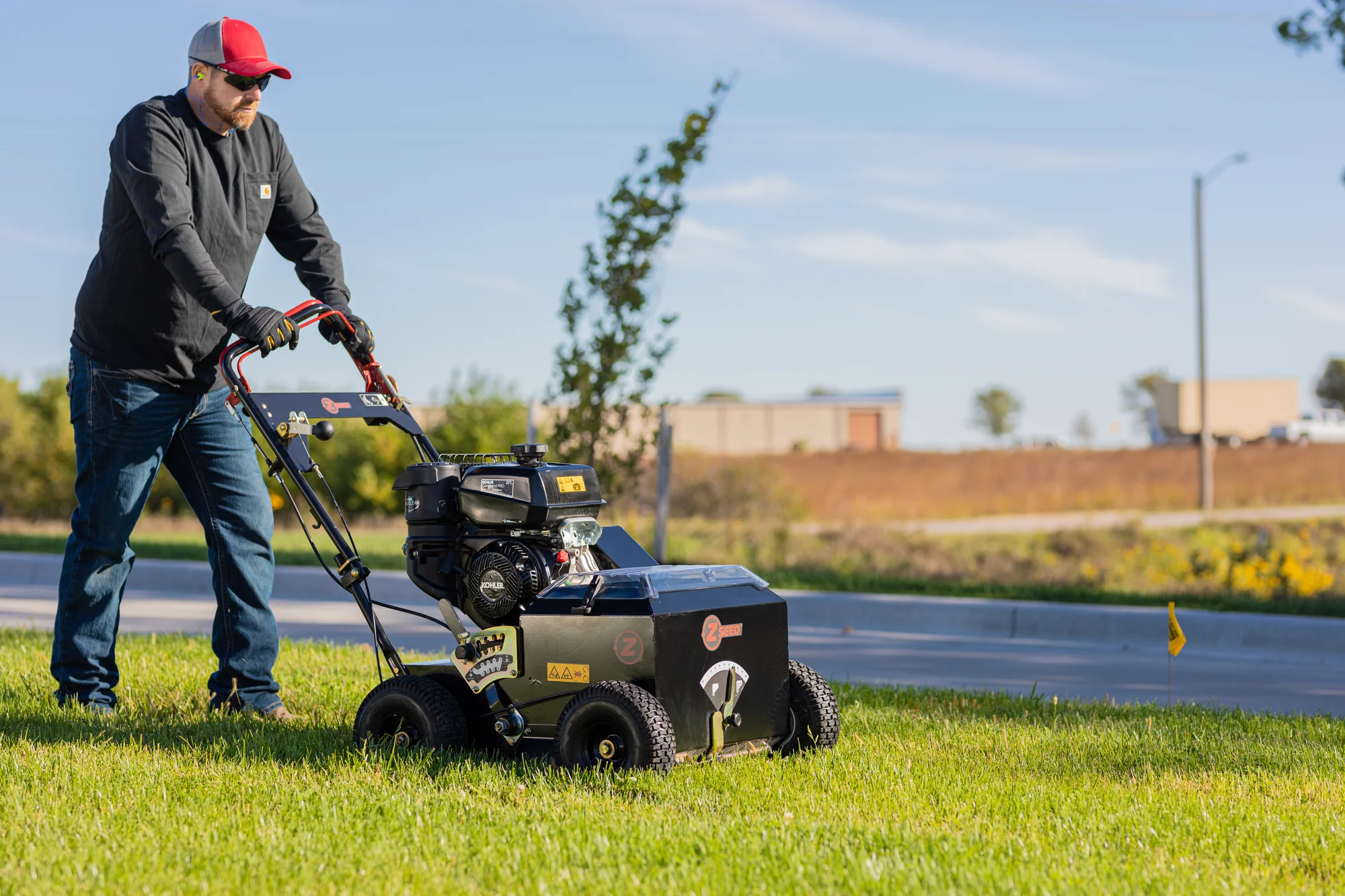 Z Turf Z Seed Walk Behind Slicer Seeder Zd3020 Man Seeding Lawn product image