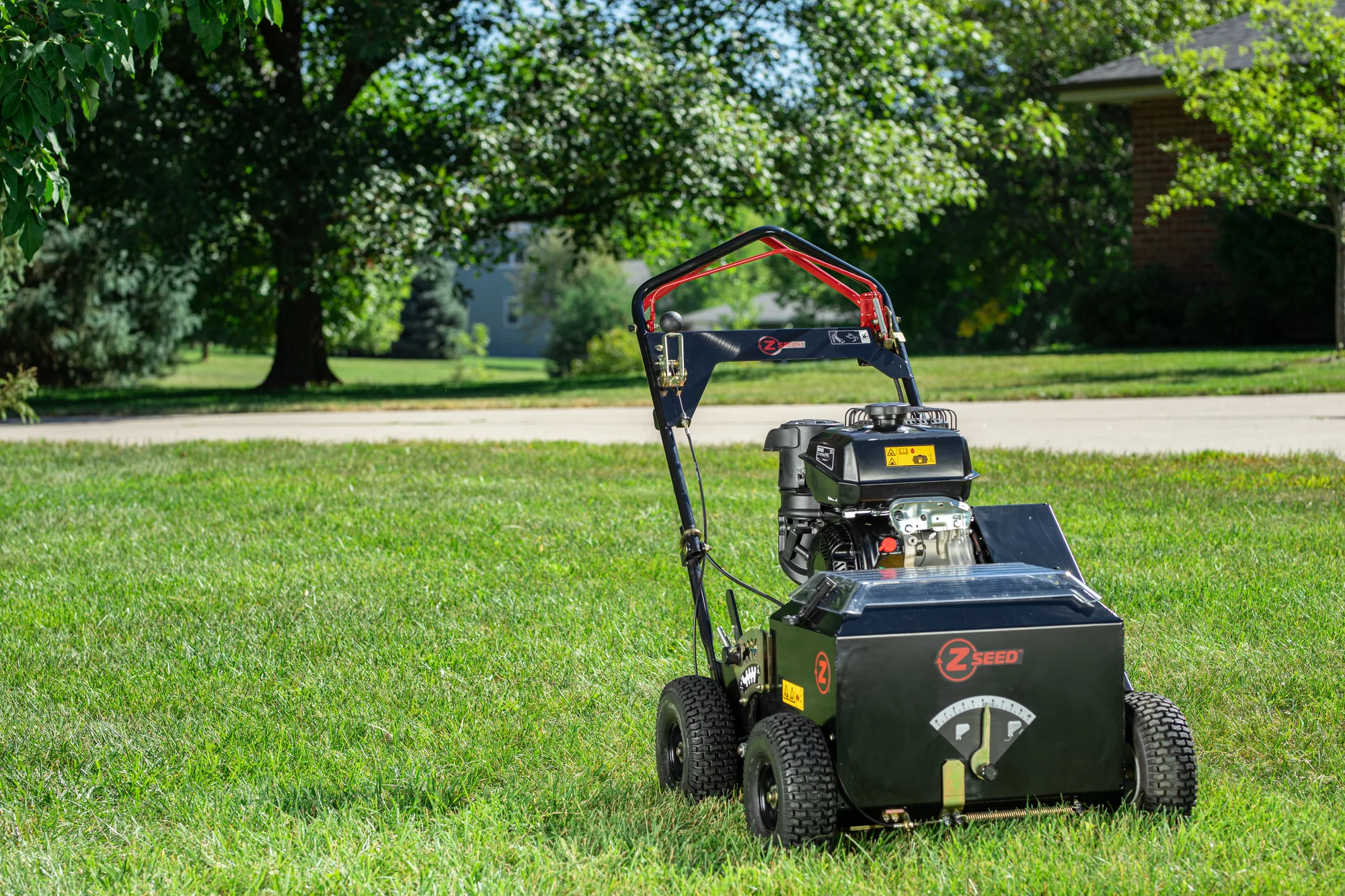 Z Turf Z Seed Walk Behind Slicer Seeder Zd3020 On Lawn product image